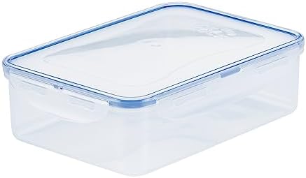 LocknLock Easy Essentials Food Storage lids/Airtight containers, BPA Free, Rectangle-186 oz-for Flour & Sugar, Clear