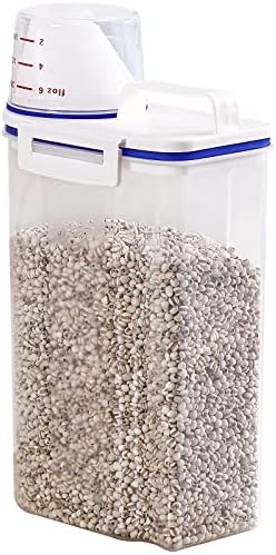 Airtight Dry Food Storage Containers,2 to 3Lbs Cereal Dry Food Flour Binï¼BPA Free Plastic for Flour,Sugar,Grain,Rice & Pantry Bulk Food Storage for Kitchen Organization (1Pack green)