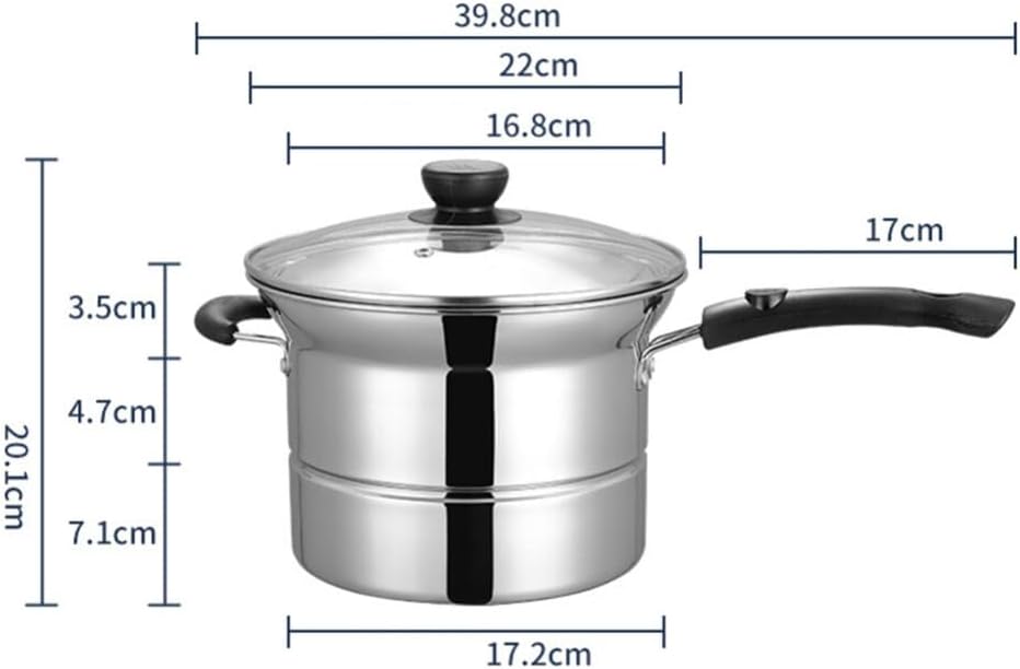 UPKOCH 1 Set spaghetti pot small saucepan cooking stock pot chip pans with basket and lid frying pan with lid pasta strainer basket deep fryer pot wok milk pot Stainless steel tempura