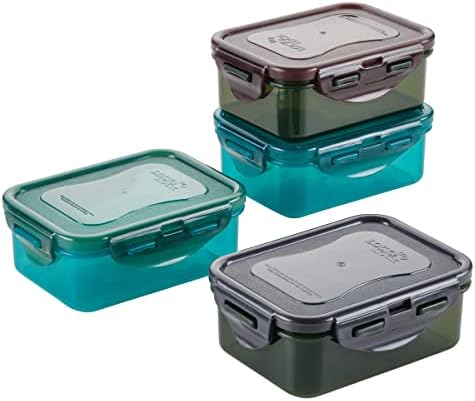 Lock & Lock ECO Food Storage Containers/Bin Set/BPA-Free/Dishwasher Safe, Rectangular, 4 Piece - Rectangle, Assorted Colors
