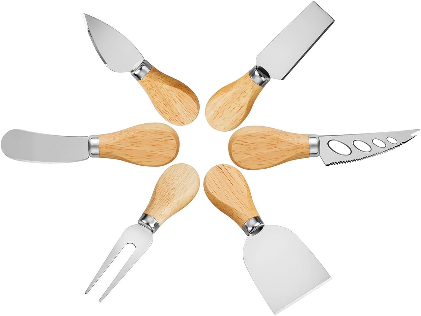 Cheese Knives Set - Cheese Knife, Cheese Spreader, Cheese Fork, Cheese Slicer, Cheese Cutter, Butter Knife – 6PCS Mini Stainless Steel Cheese Knives - Cheese Knife Set for Charcuterie Board