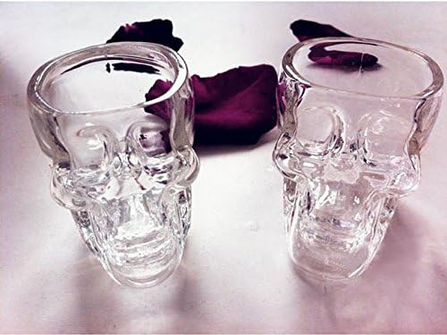 2PCS Kitchen & Dining Entertaining Glassware Drinkware Old Fashioned Glasses Skull Cup for Serving Scotch Whiskey Mixed Drinks (2)