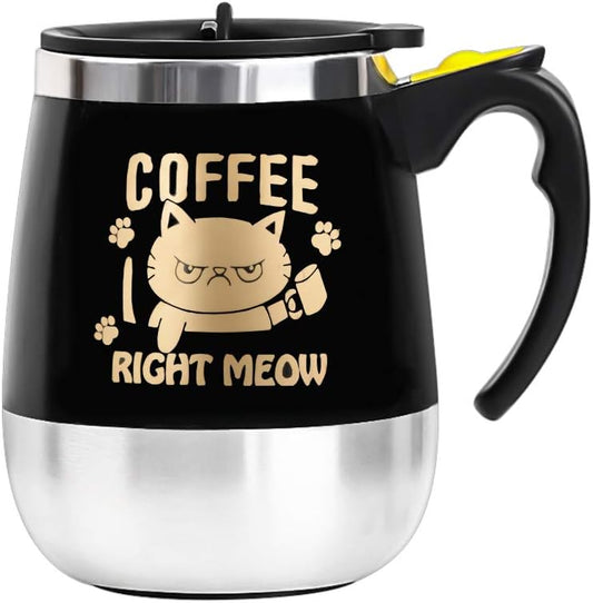 Self Stirring Mug Auto Self Mixing Stainless Steel Cup for Coffee/Tea/Hot Chocolate/Milk Mug for Office/Kitchen/Travel/Home -450ml/14oz