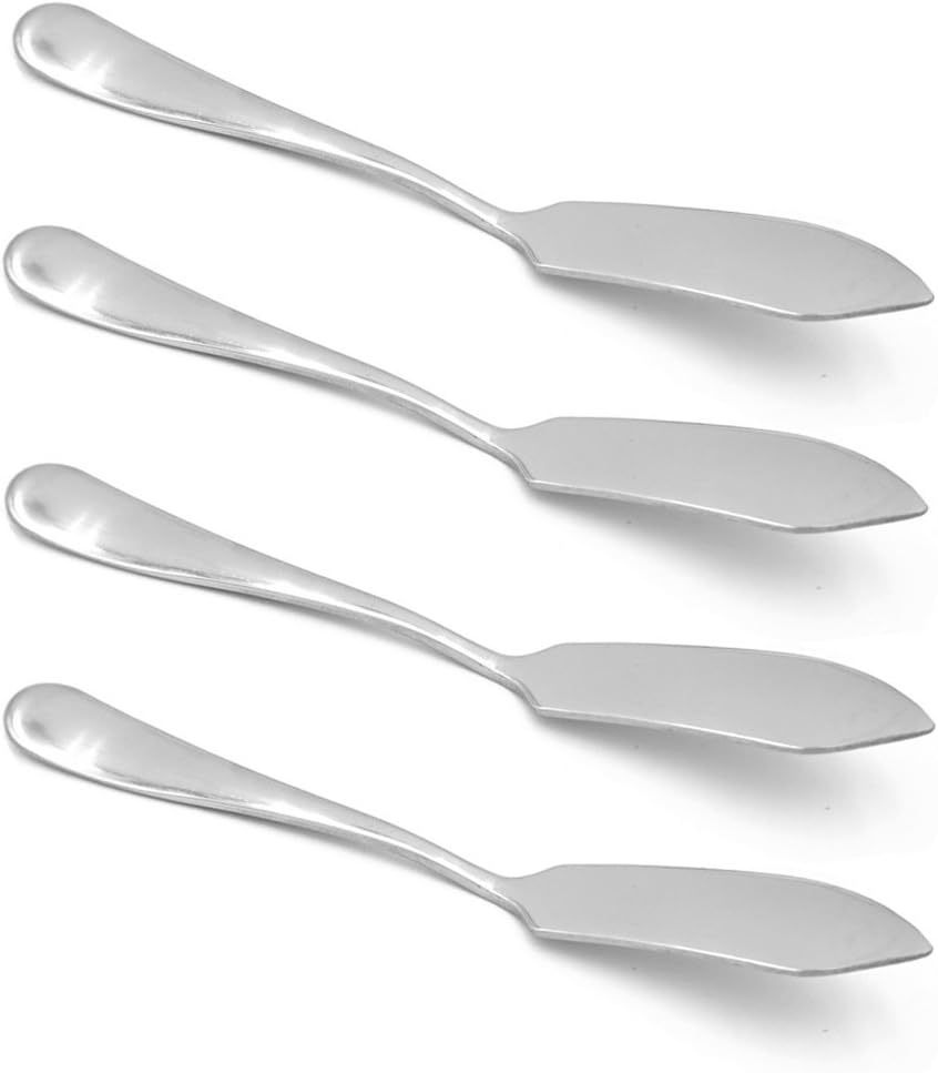 Stainless Steel Butter Knife, Set of 4, Butter Spreader, Breakfast Spreads,Cheese and Condiments