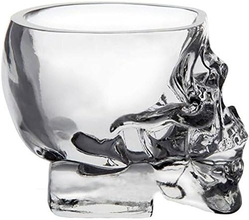 2PCS Kitchen & Dining Entertaining Glassware Drinkware Old Fashioned Glasses Skull Cup for Serving Scotch Whiskey Mixed Drinks (2)