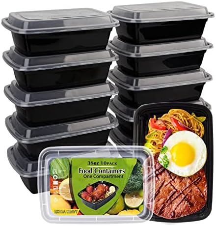 Meal Prep Containers, Food Storage Containers with Lids, To Go Containers, BPA Free, Stackable, 24oz, Microwave/Dishwasher/Freezer Safe