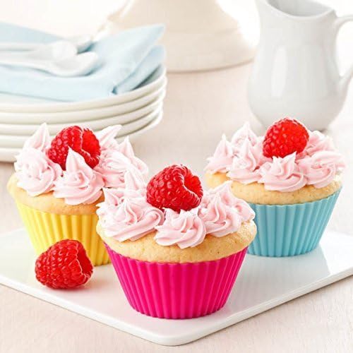 36 Pack Silicone Cupcake Muffin Baking Cups Liners Reusable Non-Stick Cake Molds Sets