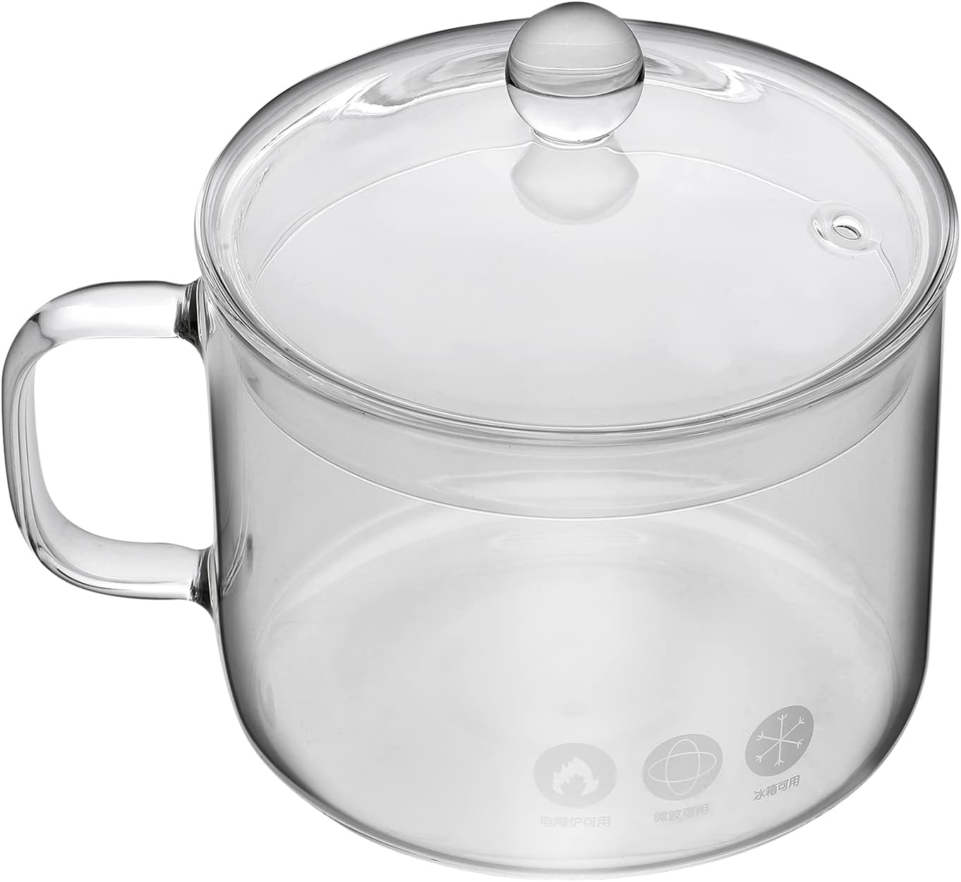 UPKOCH Glass Cooking Pot 50Oz Stovetop Pot Glass Saucepan with Cover Clear Simmer Pot Soup Pot with Lid for Pasta Noodle Milk Heat Resistant