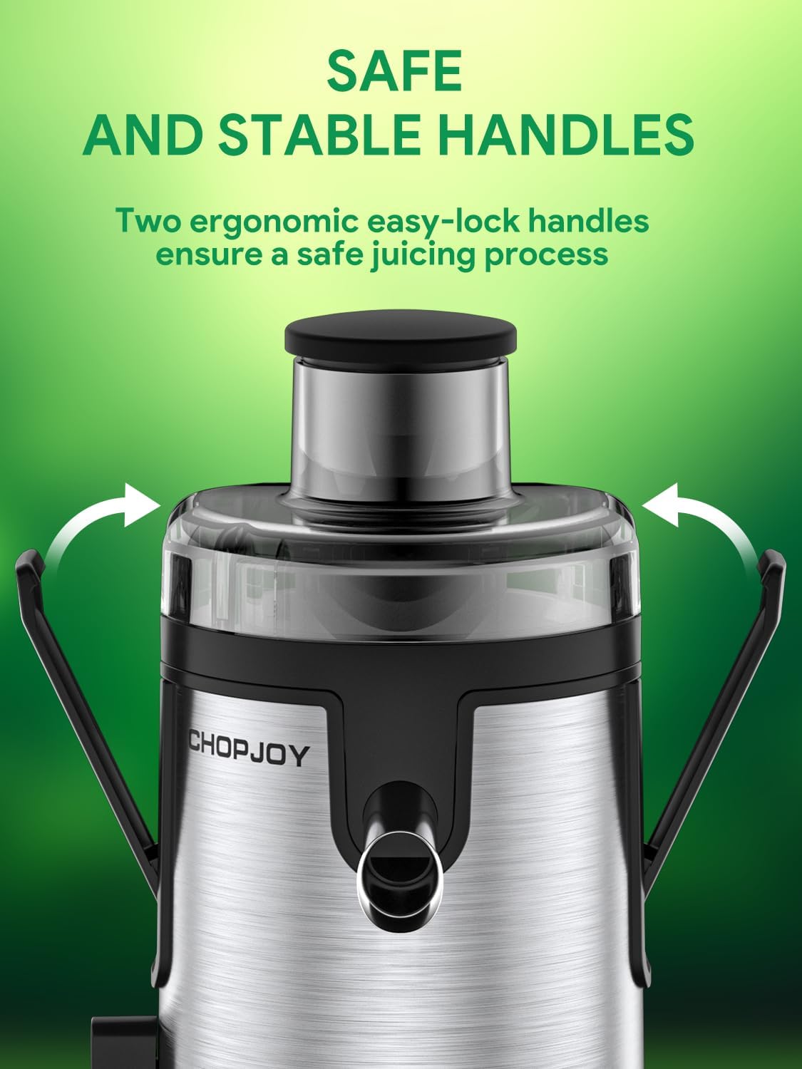 Juicer Machine, 500W Juicer for Fruit and Vegetable, Compact Centrifugal Juicer Extractor Juice Maker with 3-Speed Setting, Easy to Clean, Stainless Steel, BPA Free