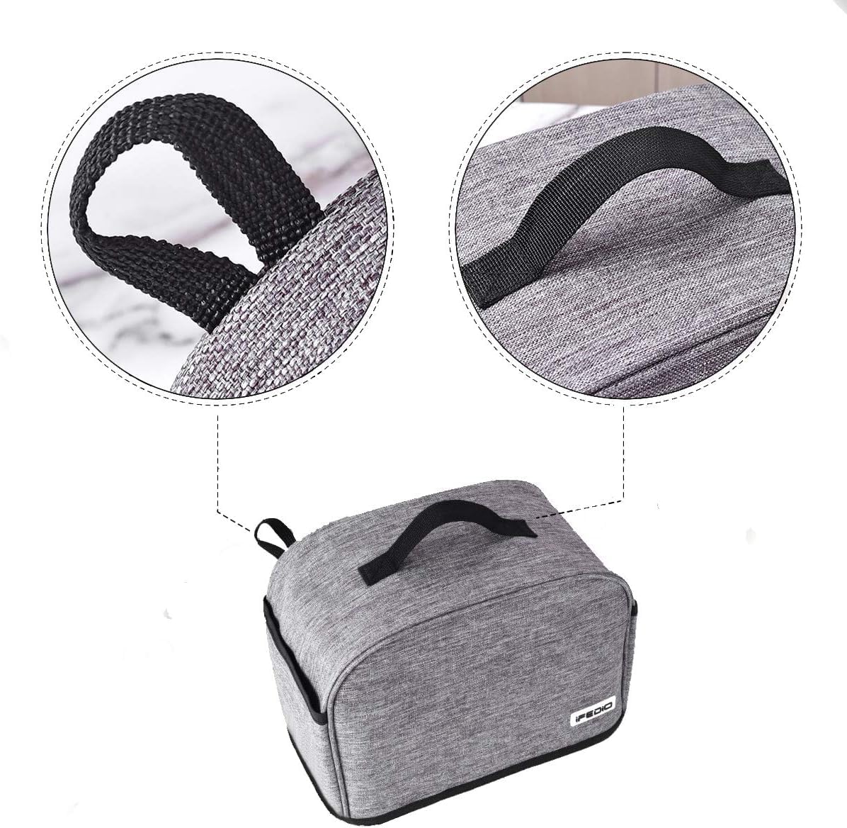 2 Slice Toaster Cover with Pockets, Small Appliance Cover can Hold Jam Spreader Knife & Toaster Tongs