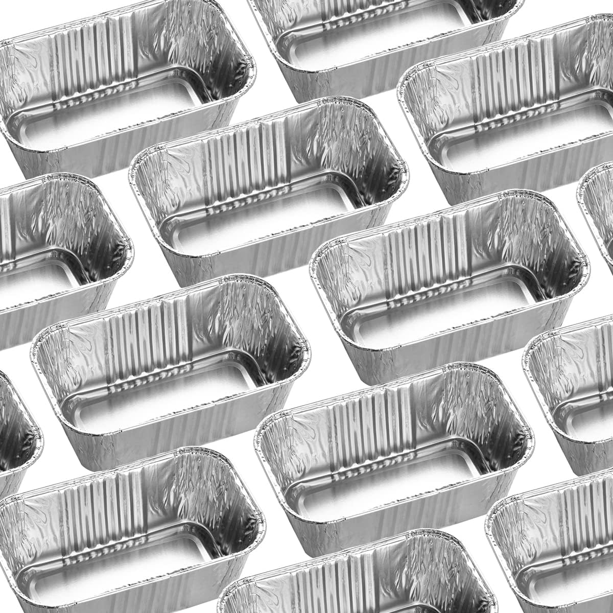 100 Pack Aluminum Mini Loaf Baking Pans, 1 Lb Heavy Duty Disposable Loaf Pans, 6 x 3.5” Thick Foil Bread Pans for Baking Holiday Treats Food Storage and Takeout