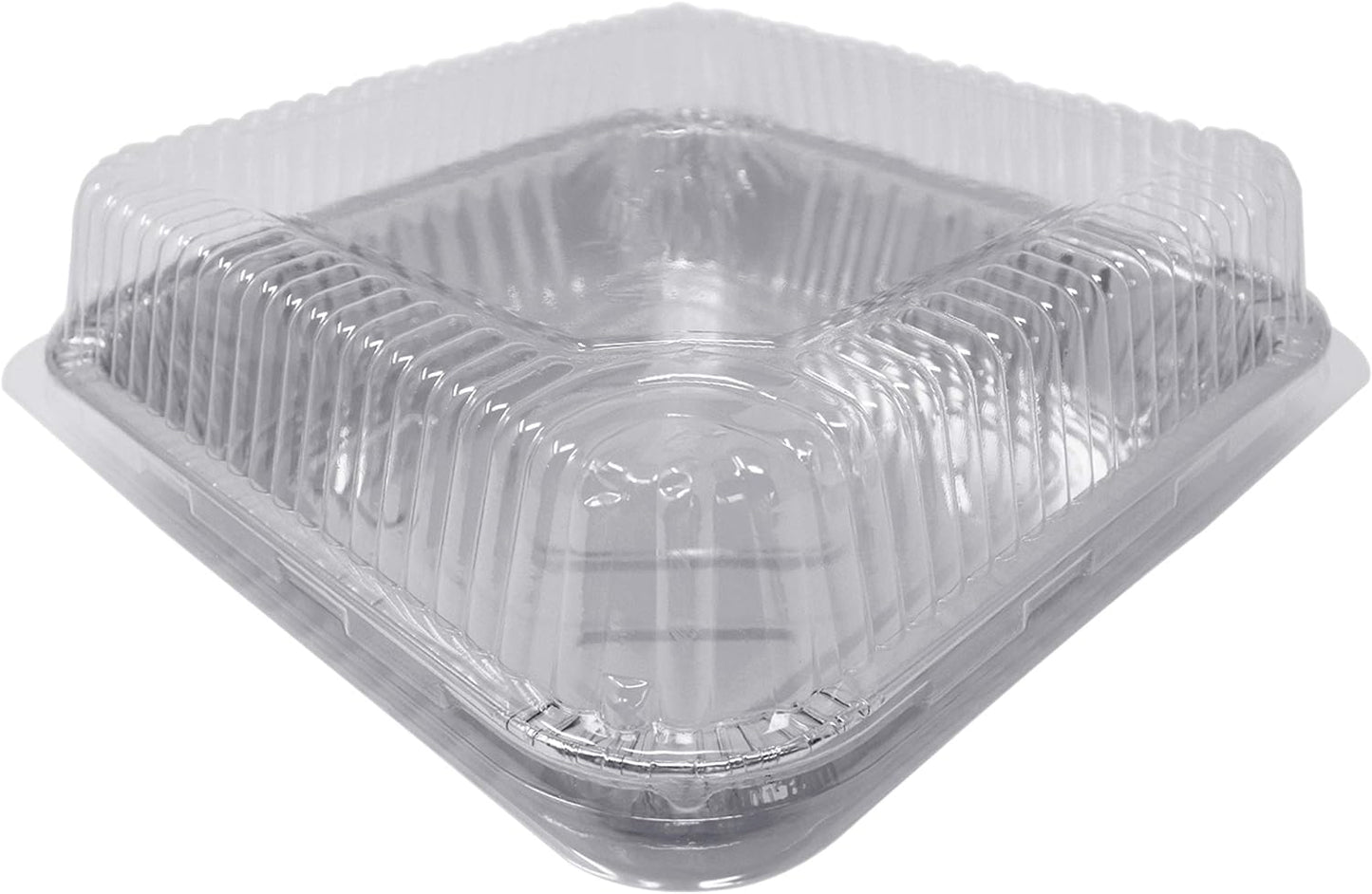 (35 Pack) 8” x 8” Square Baking Cake Pans with Plastic Dome Lids | Heavy Duty l Disposable Aluminum Foil Tins l Portable Food Containers l Perfect for Roasting Oven Toaster Cooking