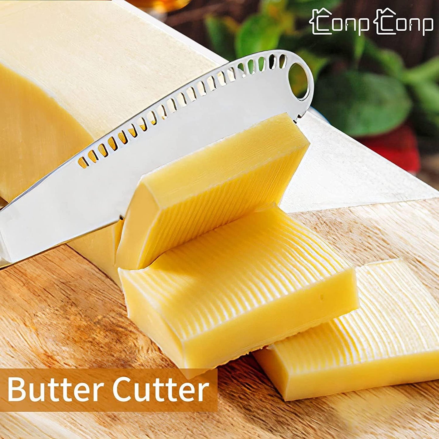 Butter Spreader, Stainless Steel Butter Spreader, 3 in 1 Kitchen Knife Gadgets Curler Slicer Spreader with Serrated Edge for Cutting and Spreading Butter Cheese Jam