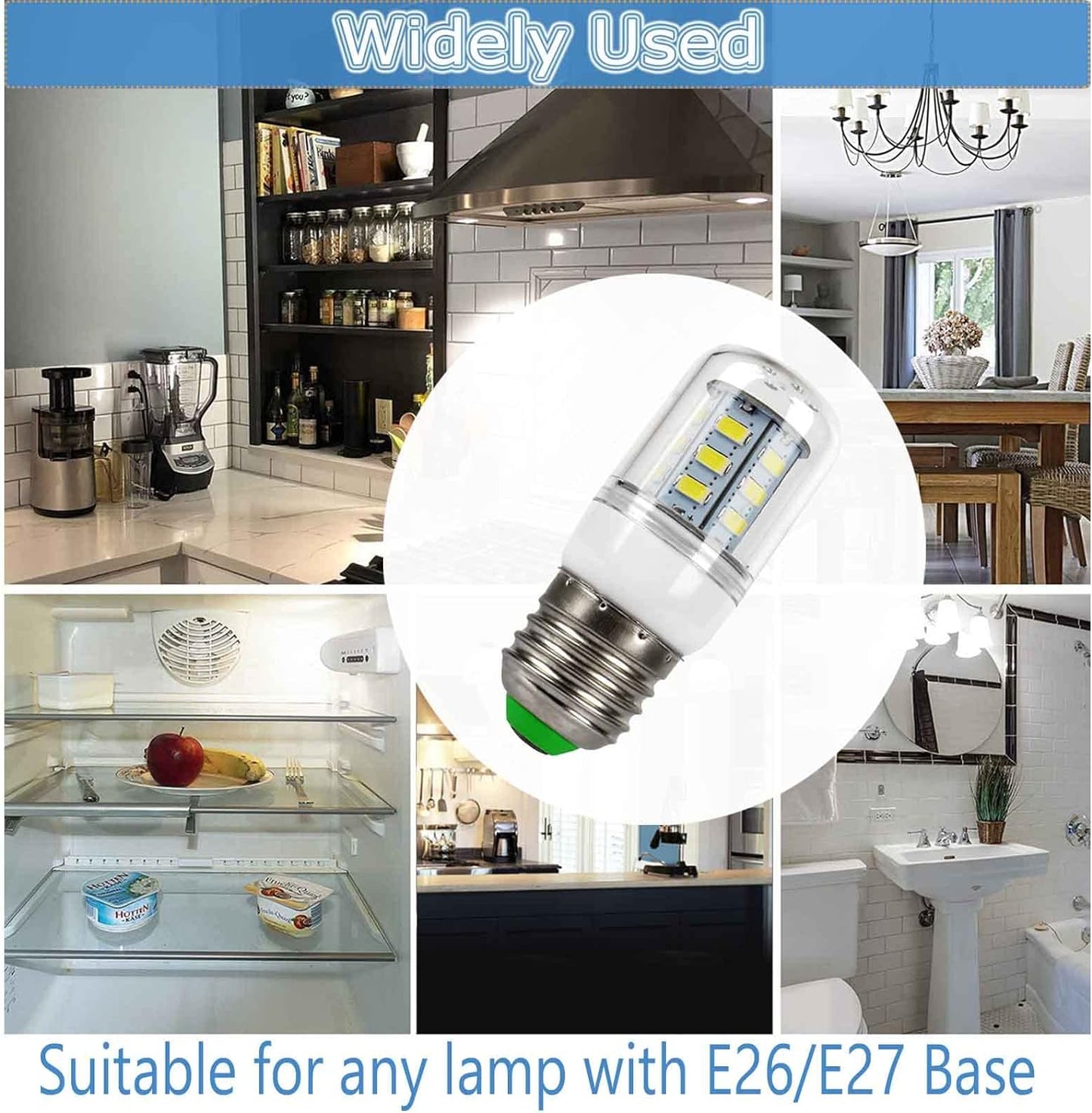 𝙐𝙥𝙜𝙧𝙖𝙙𝙚𝙙 𝗞𝗘𝗜 𝗗𝟯𝟰𝗟 𝗥𝗲𝗳𝗿𝗶𝗴𝗲𝗿𝗮𝘁𝗼𝗿 𝗕𝘂𝗹𝗯 Replacement for Electrolux Frigidaire Refrigerator LED Light Bulb 5304511738 AP6278388 (85V-265V White Light) - 2 Pack