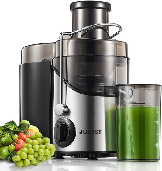 Juicer Machines, Juilist 3" Wide Mouth Juicer Extractor Max Power 800W, for Vegetable and Fruit with 3-Speed Setting, 400W Motor, Easy to Clean
