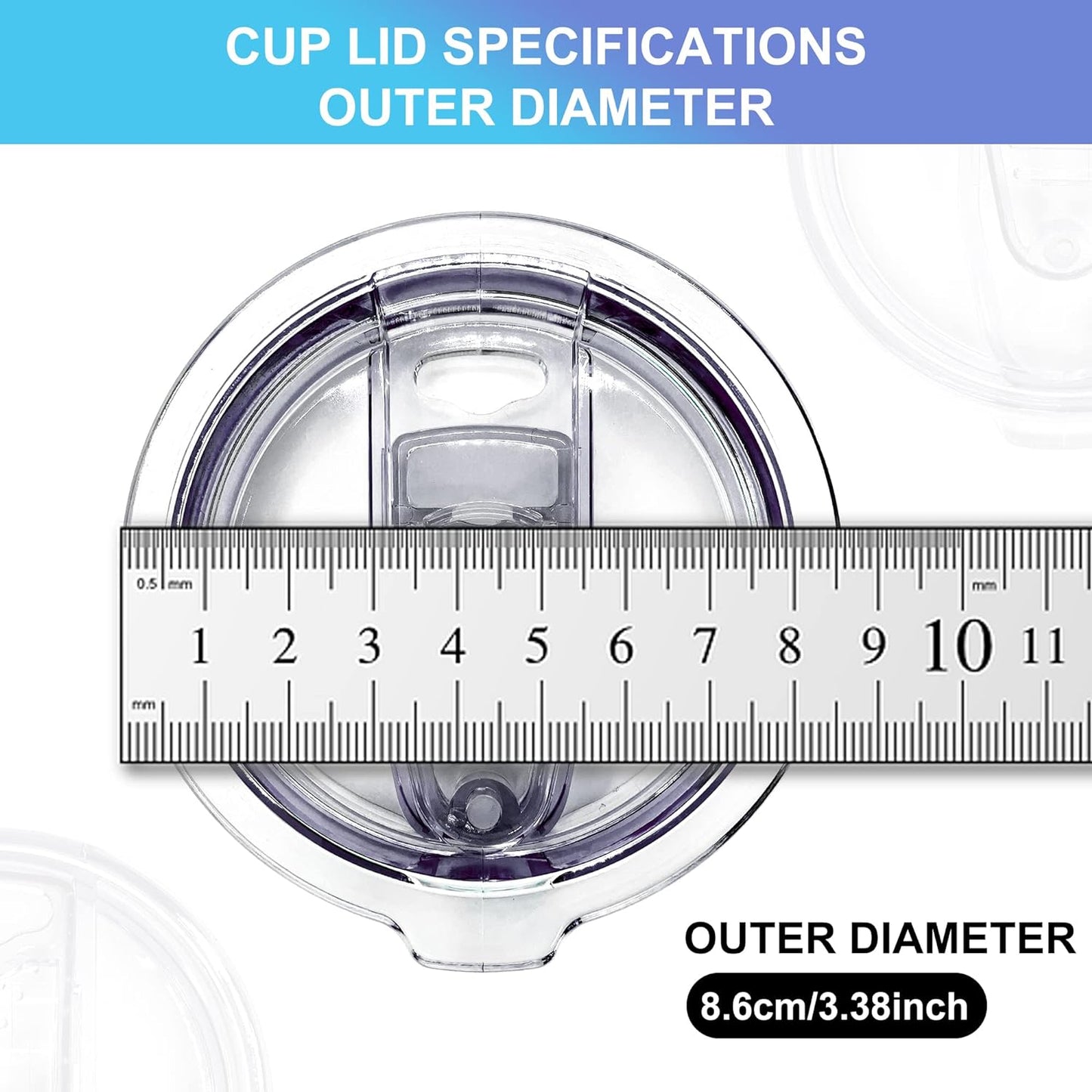 2 Replacement Lids for Stainless Steel Tumbler Travel Cup - Fits OF Inner diameter 3.15 to 3.2 INCH and others (20 OZ)