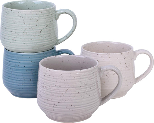 Sango Siterra Artist's Blend Stoneware Coffee Mugs, Assorted Colors (Set of 4)